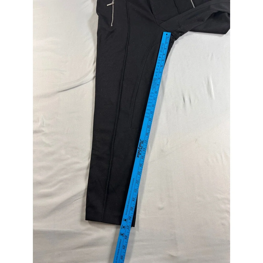 Michael Kors Womens XL Black Equestrian Skinny Pants Zipper Pockets High Rise‎